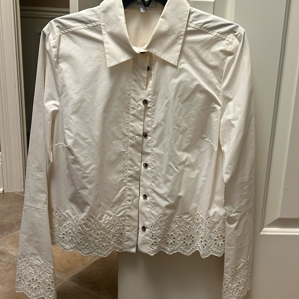 10 Crosby Derek Lam white blouse